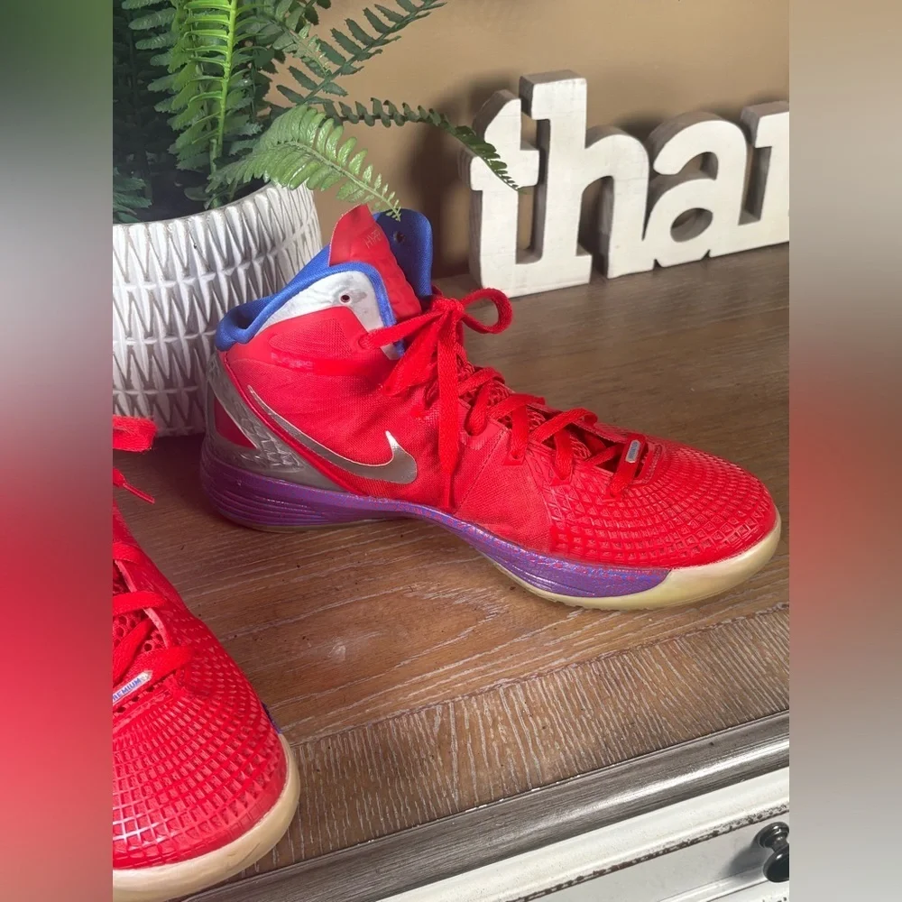 Rare Nike Zoom Hyperdunk 2011 Mens 10 Blake Griffin Red Blue Shoes Basketball